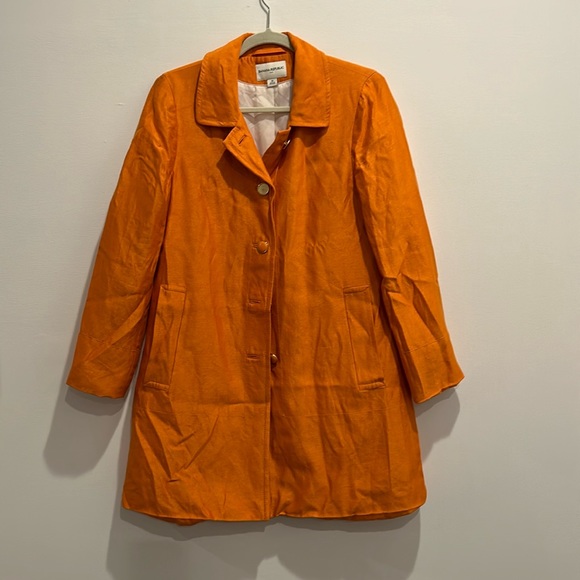 Banana Republic Jackets & Blazers - Banana Republic orange trenchcoat, lightweight jacket women’s size medium